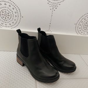 Black Faux Leather Boots